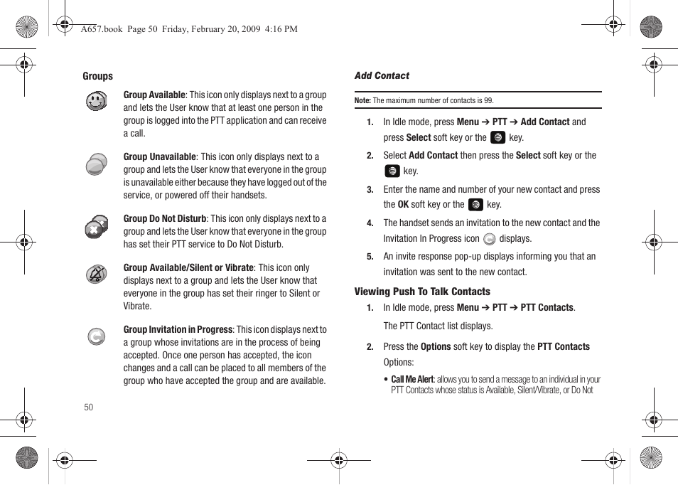 Samsung SGH-A657ZKAATT User Manual | Page 54 / 184