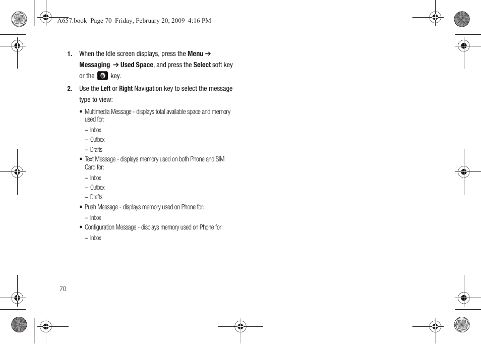 Samsung SGH-A657ZKAATT User Manual | Page 74 / 184