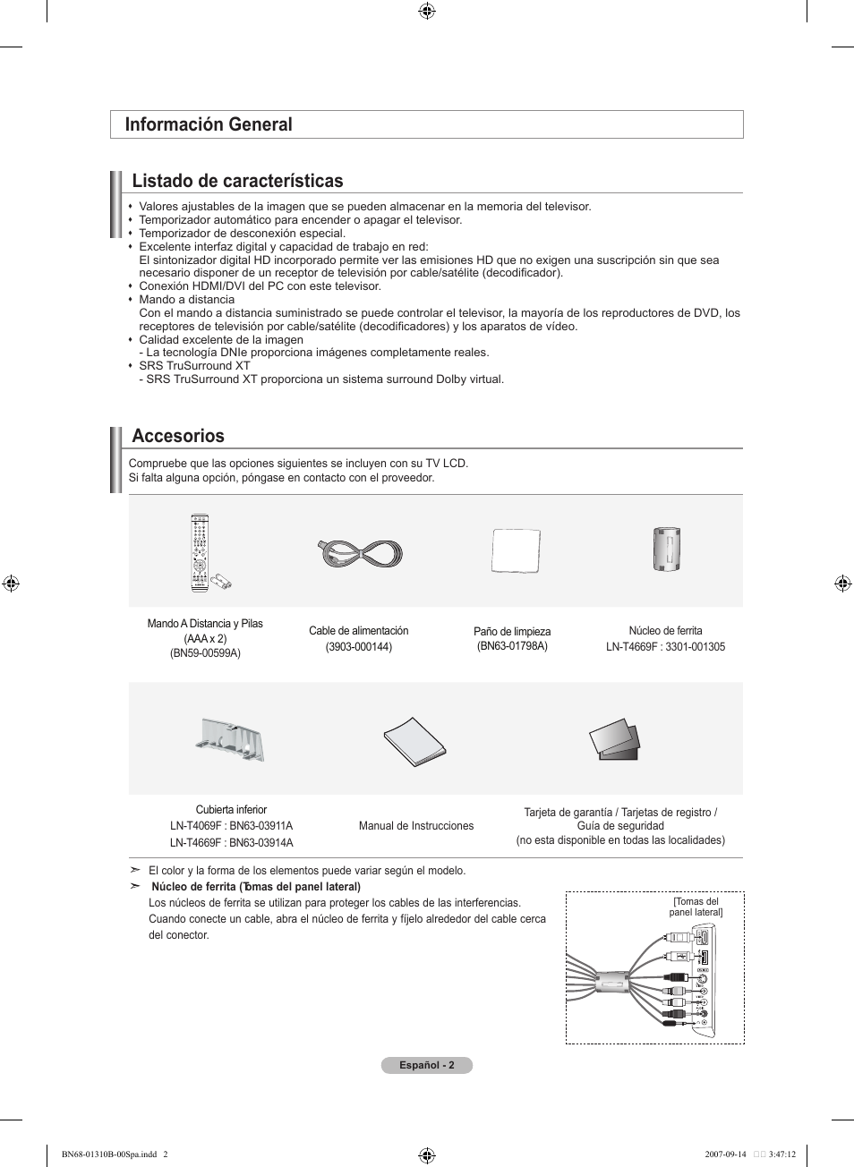 Samsung LNT4069FX-XAA User Manual | Page 184 / 271