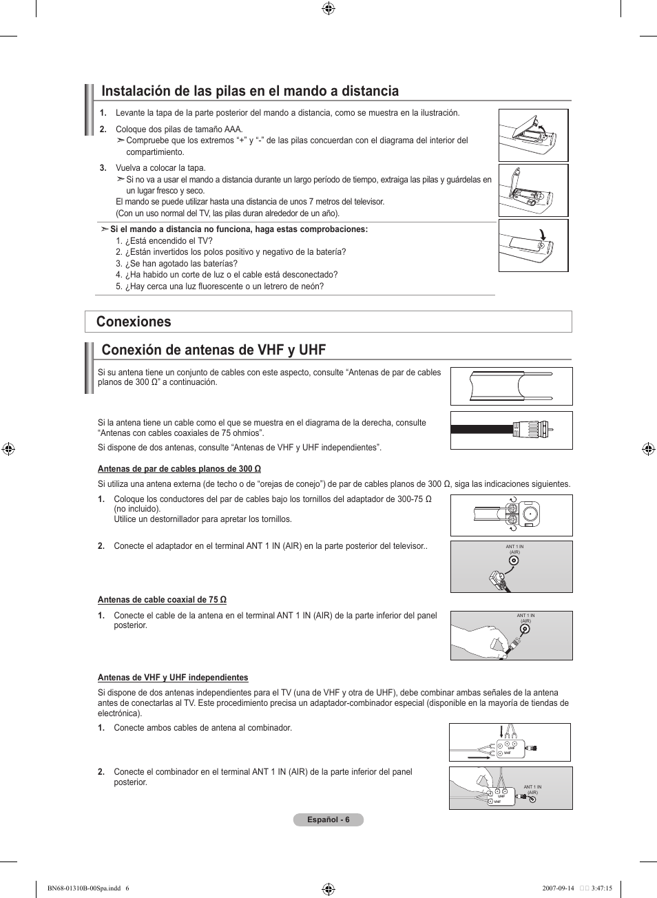 Conexiones | Samsung LNT4069FX-XAA User Manual | Page 188 / 271