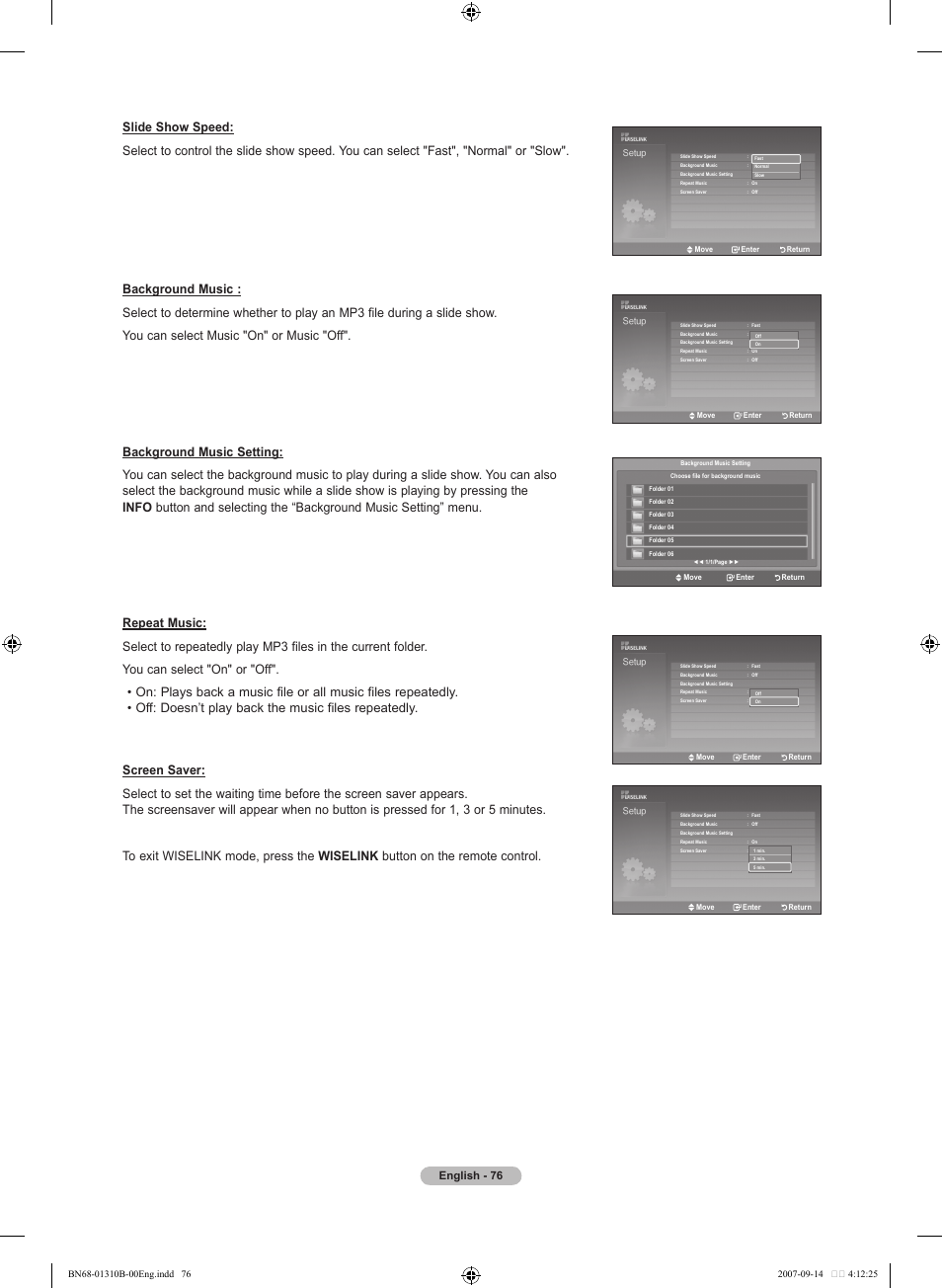 English - 76 | Samsung LNT4069FX-XAA User Manual | Page 78 / 271