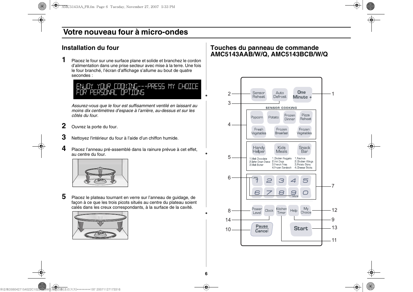 Votre nouveau four à micro-ondes | Amana AMC5143BCW User Manual | Page 40 / 104