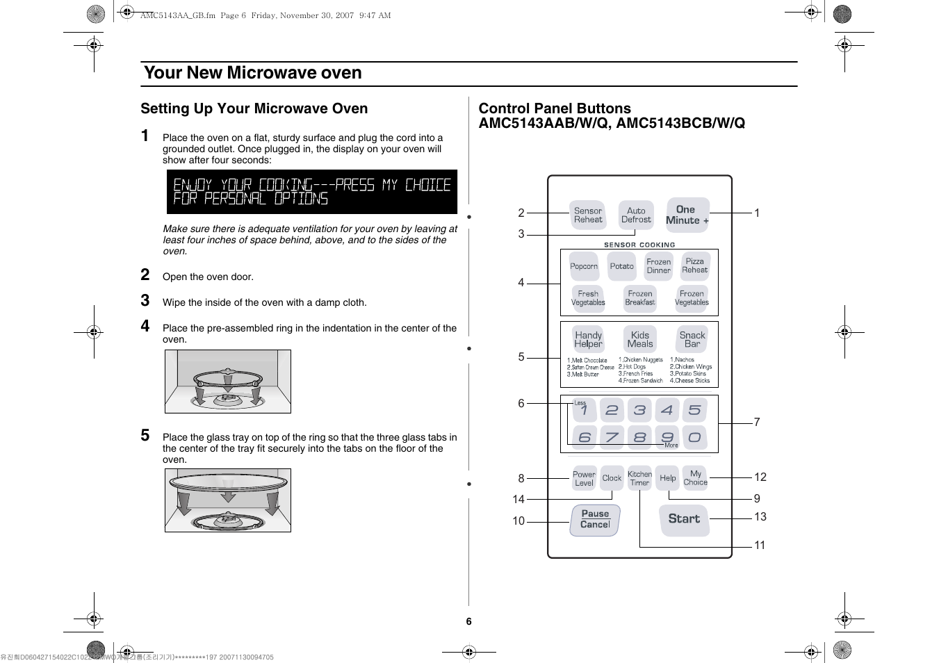 Your new microwave oven | Amana AMC5143BCW User Manual | Page 6 / 104