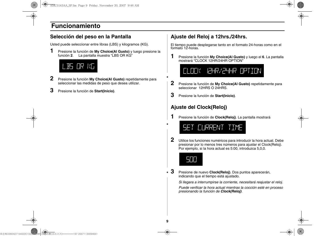 Funcionamiento | Amana AMC5143BCW User Manual | Page 79 / 104
