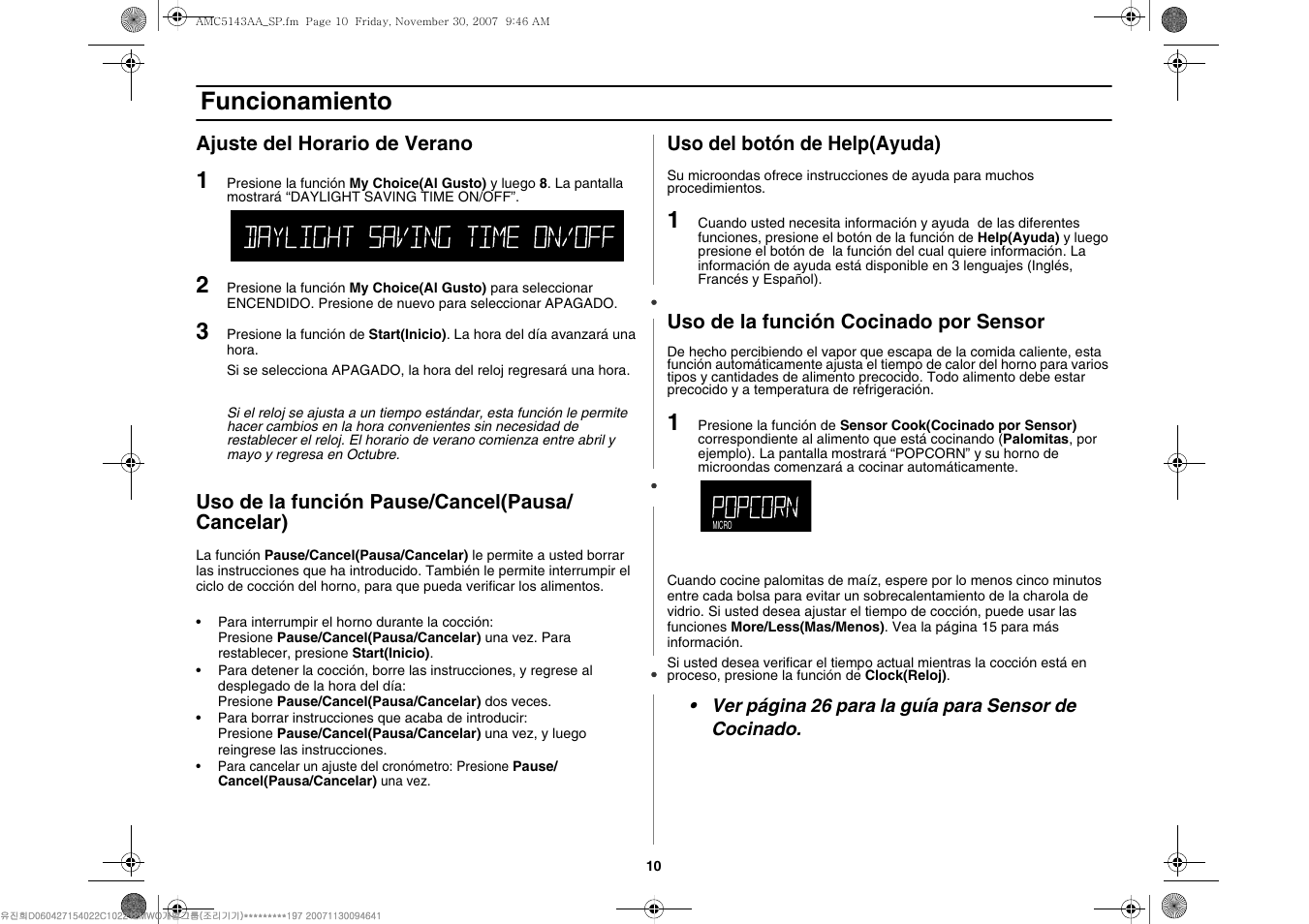 Funcionamiento | Amana AMC5143BCW User Manual | Page 80 / 104
