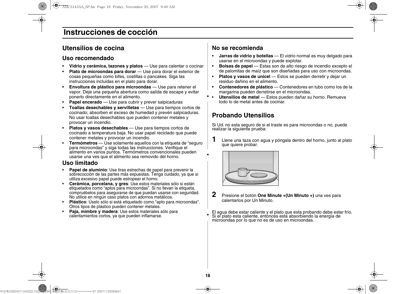 Instrucciones de cocción | Amana AMC5143BCW User Manual | Page 88 / 104