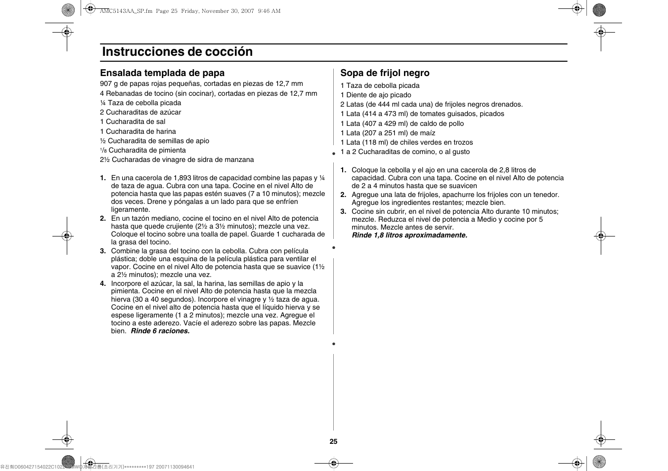 Instrucciones de cocción | Amana AMC5143BCW User Manual | Page 95 / 104