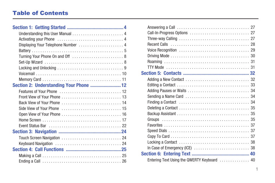 Samsung SCH-U380HKAVZW User Manual | Page 6 / 137