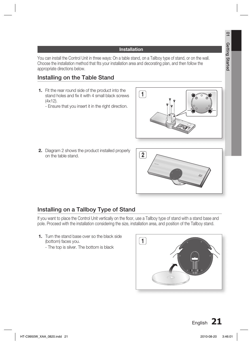 Installation | Samsung HT-C9950W-XAA User Manual | Page 21 / 85