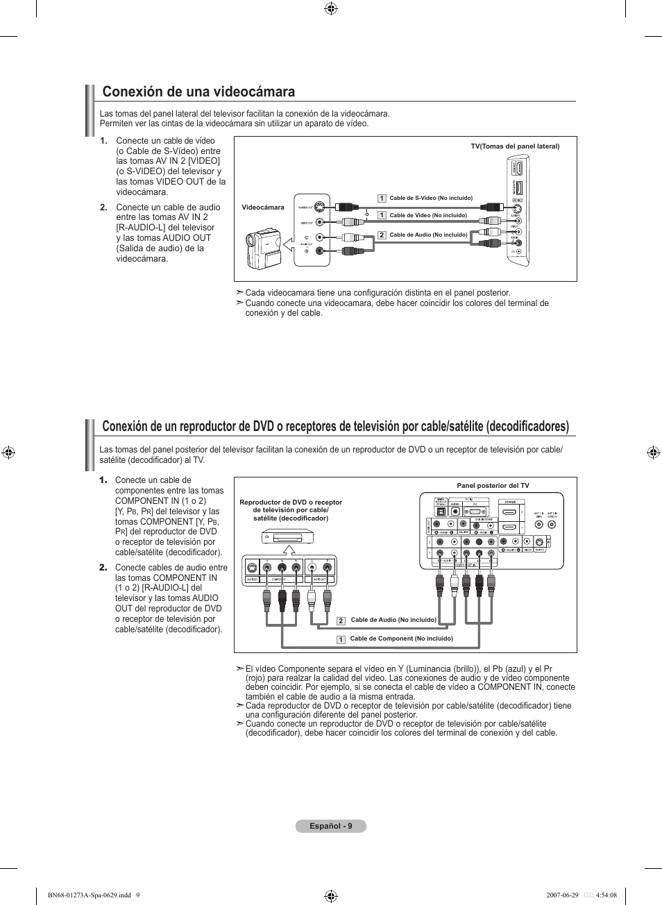 Conexión de una videocámara | Samsung LNT466FX-XAA User Manual | Page 100 / 180