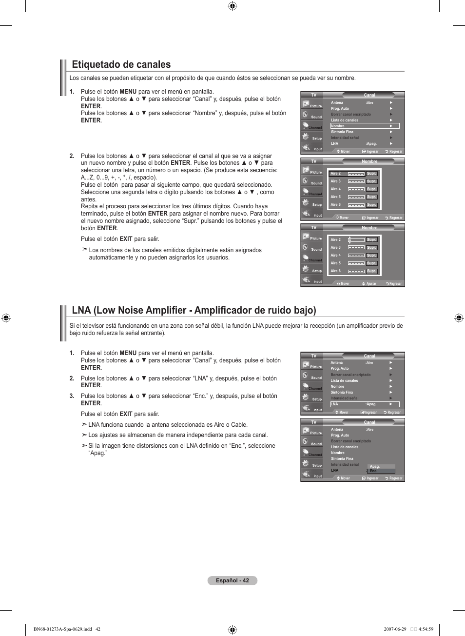 Etiquetado de canales | Samsung LNT466FX-XAA User Manual | Page 133 / 180