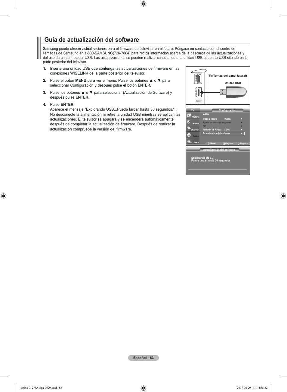 Guía de actualización del software | Samsung LNT466FX-XAA User Manual | Page 154 / 180