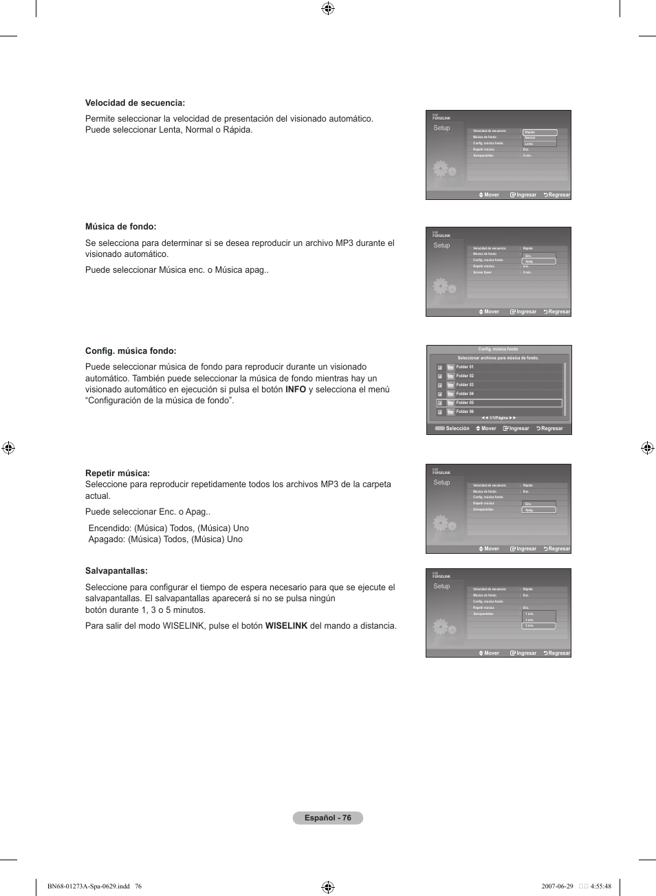 Español | Samsung LNT466FX-XAA User Manual | Page 167 / 180