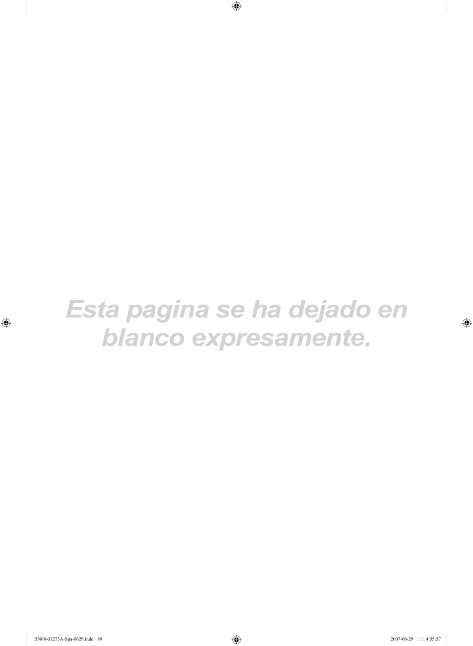 Esta pagina se ha dejado en blanco expresamente | Samsung LNT466FX-XAA User Manual | Page 180 / 180
