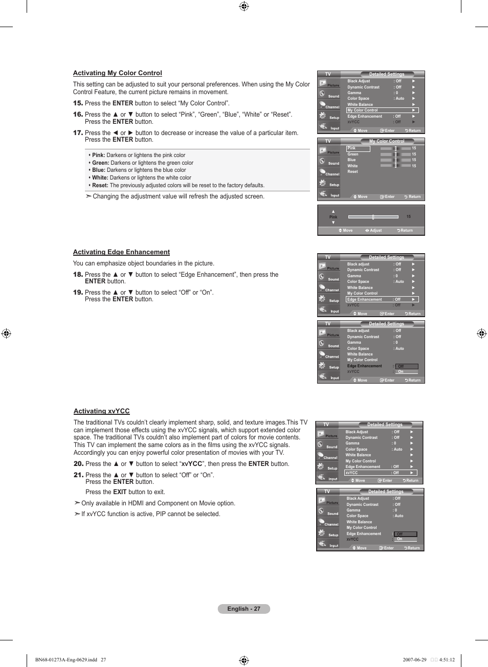 Samsung LNT466FX-XAA User Manual | Page 29 / 180