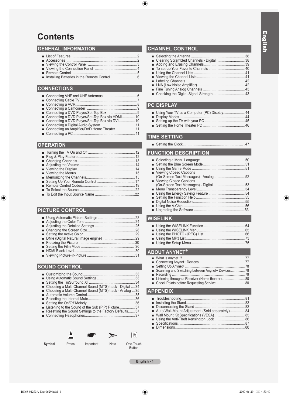 Samsung LNT466FX-XAA User Manual | Page 3 / 180