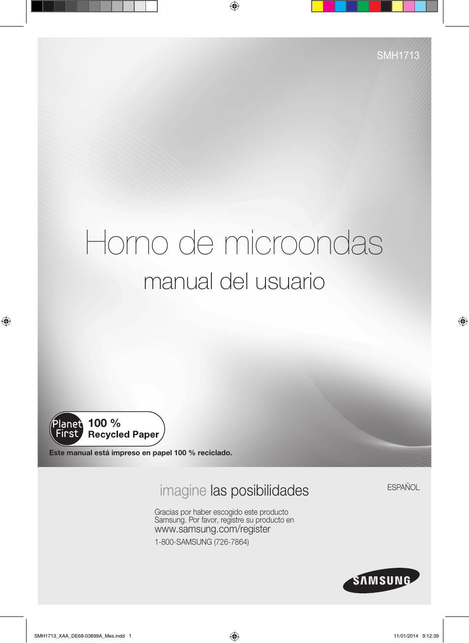 Smh1713_xaa_de68-03899a_mes, Horno de microondas, Manual del usuario | Imagine las posibilidades | Samsung SMH1713W-XAA User Manual | Page 27 / 52