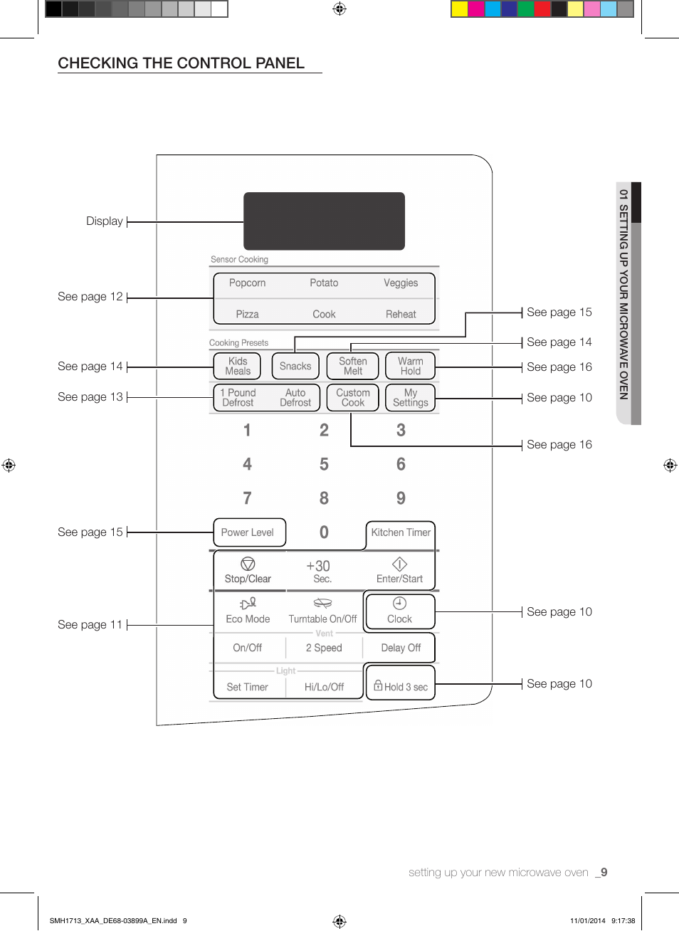 Checking the control panel | Samsung SMH1713W-XAA User Manual | Page 9 / 52