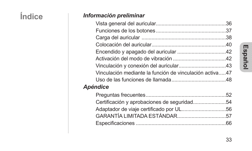 Índice | Samsung BHM5000NBACSTA User Manual | Page 35 / 70