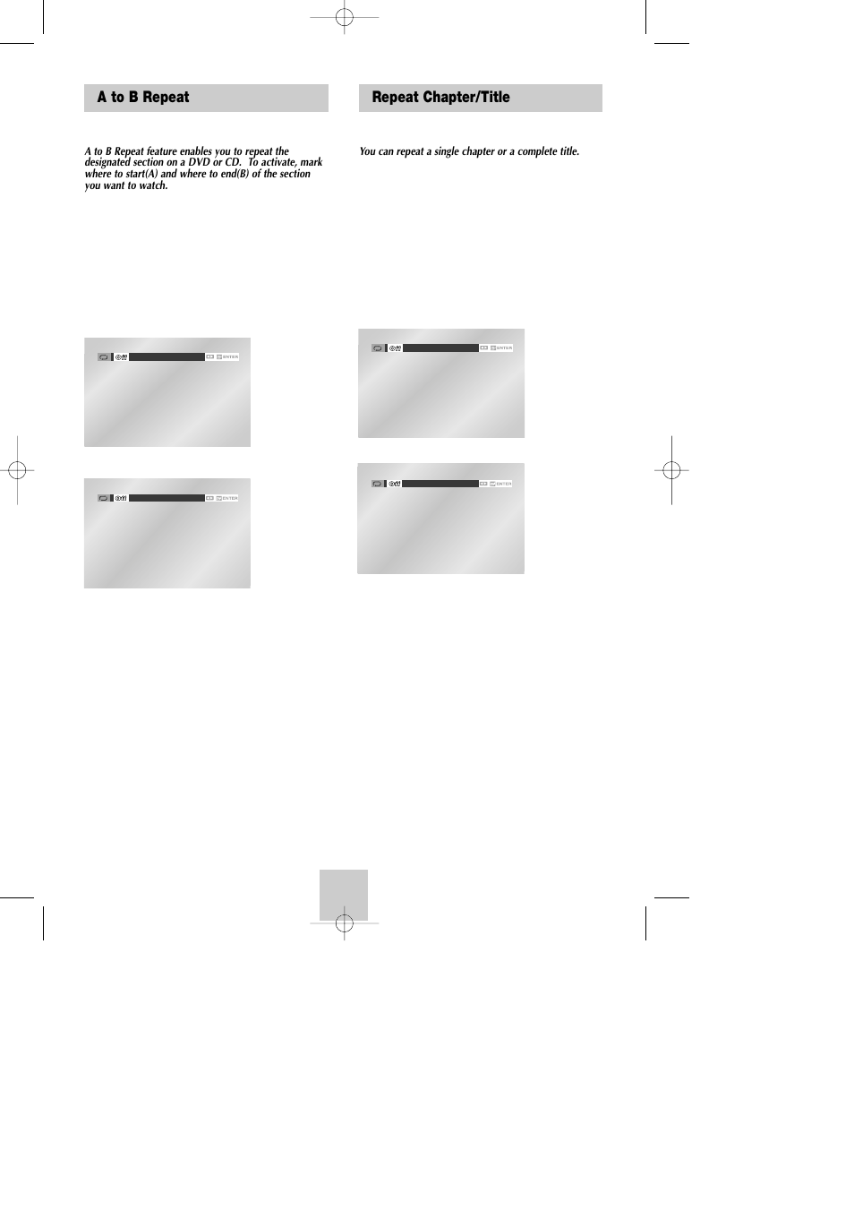A to b repeat, Repeat chapter/title | Samsung DVD-V4600A-XAA User Manual | Page 26 / 36