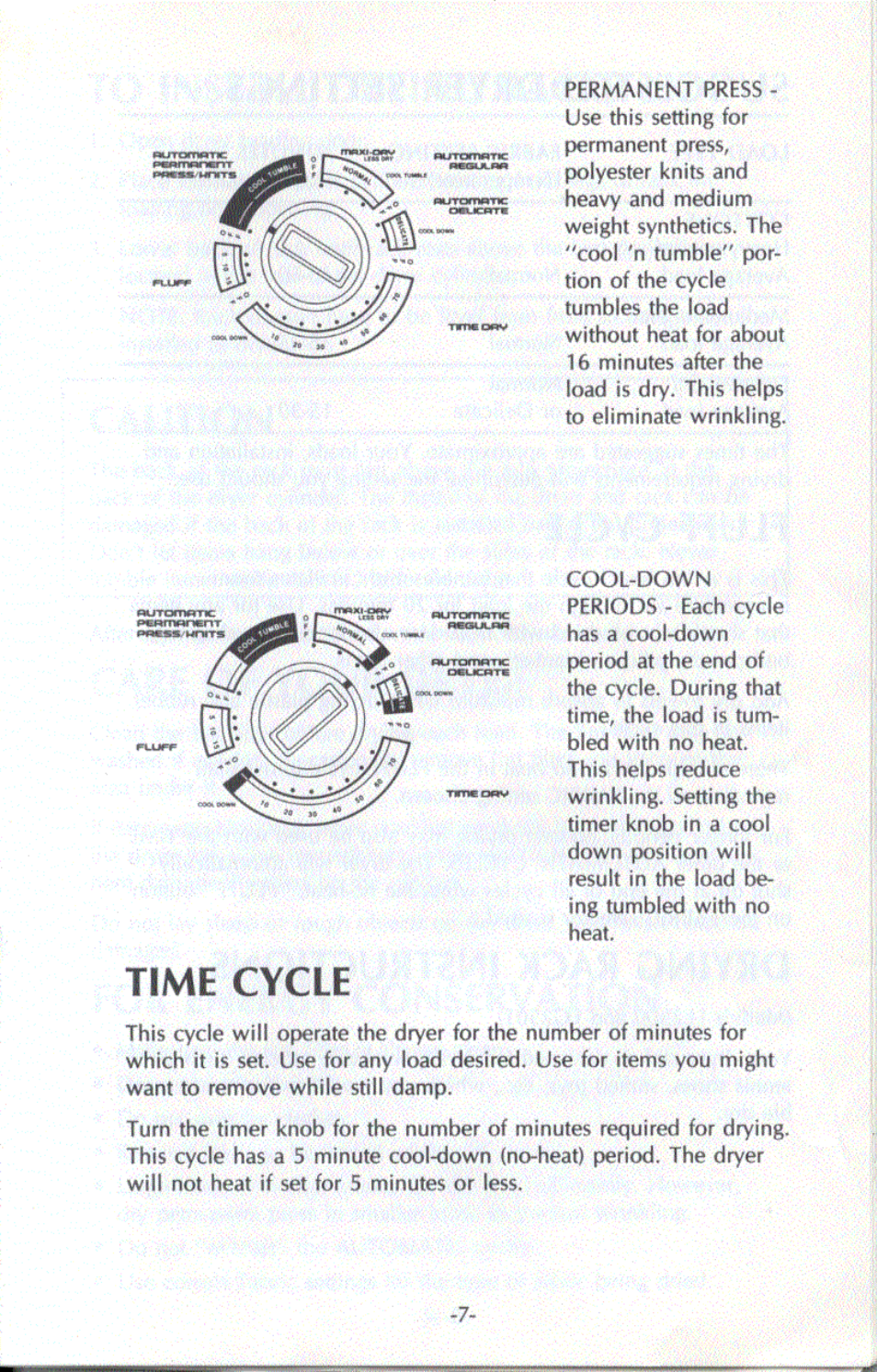 Cycle | Amana LG2501 User Manual | Page 6 / 7