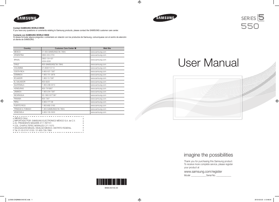 Samsung LN40E550F7FXZA User Manual | 62 pages