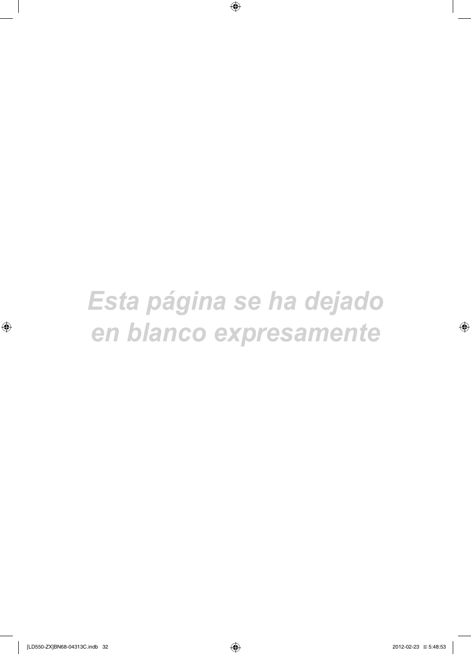 Esta página se ha dejado en blanco expresamente | Samsung LN40E550F7FXZA User Manual | Page 62 / 62