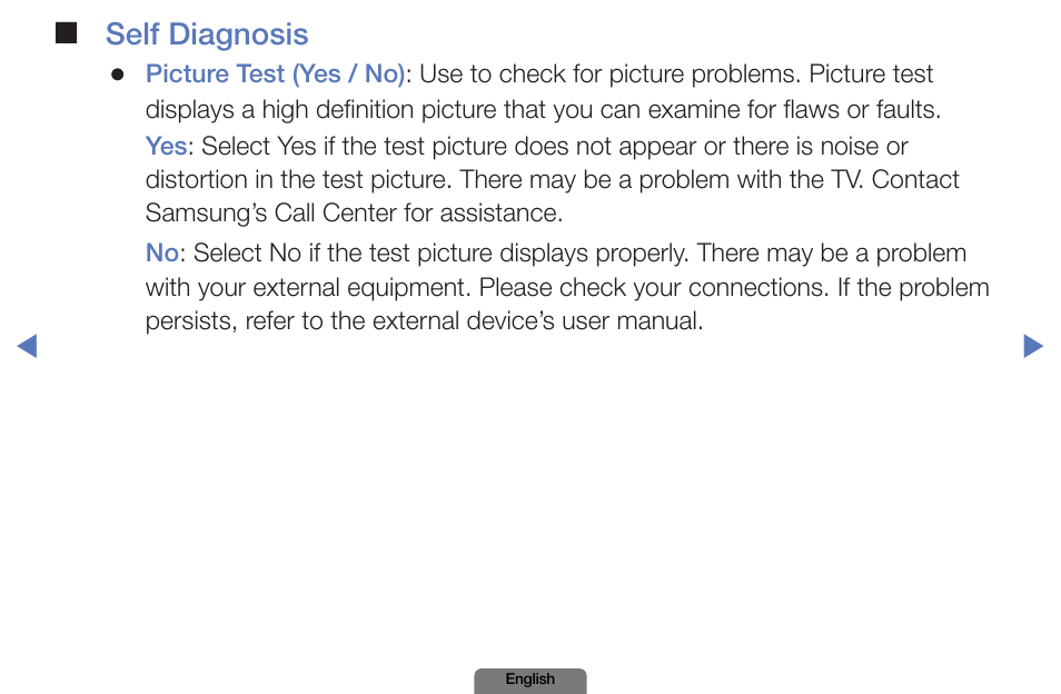 Self diagnosis | Samsung PN51E490B4FXZA User Manual | Page 119 / 195