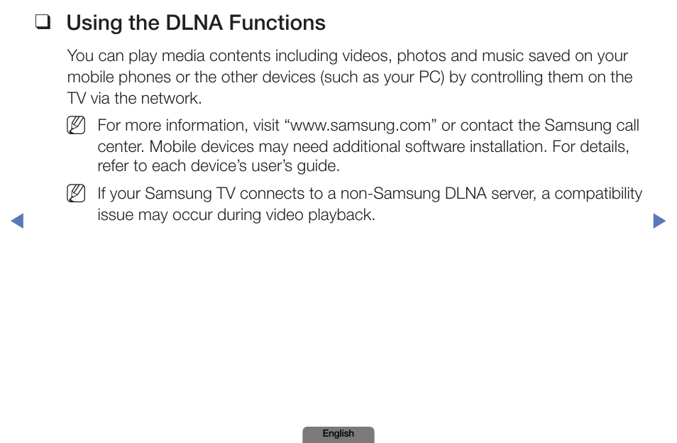 Using the dlna functions | Samsung PN51E490B4FXZA User Manual | Page 169 / 195