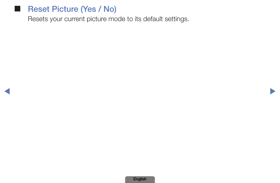 Reset picture (yes / no) | Samsung PN51E490B4FXZA User Manual | Page 34 / 195
