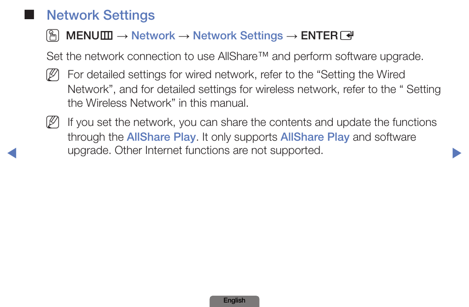 Network settings o | Samsung PN51E490B4FXZA User Manual | Page 54 / 195