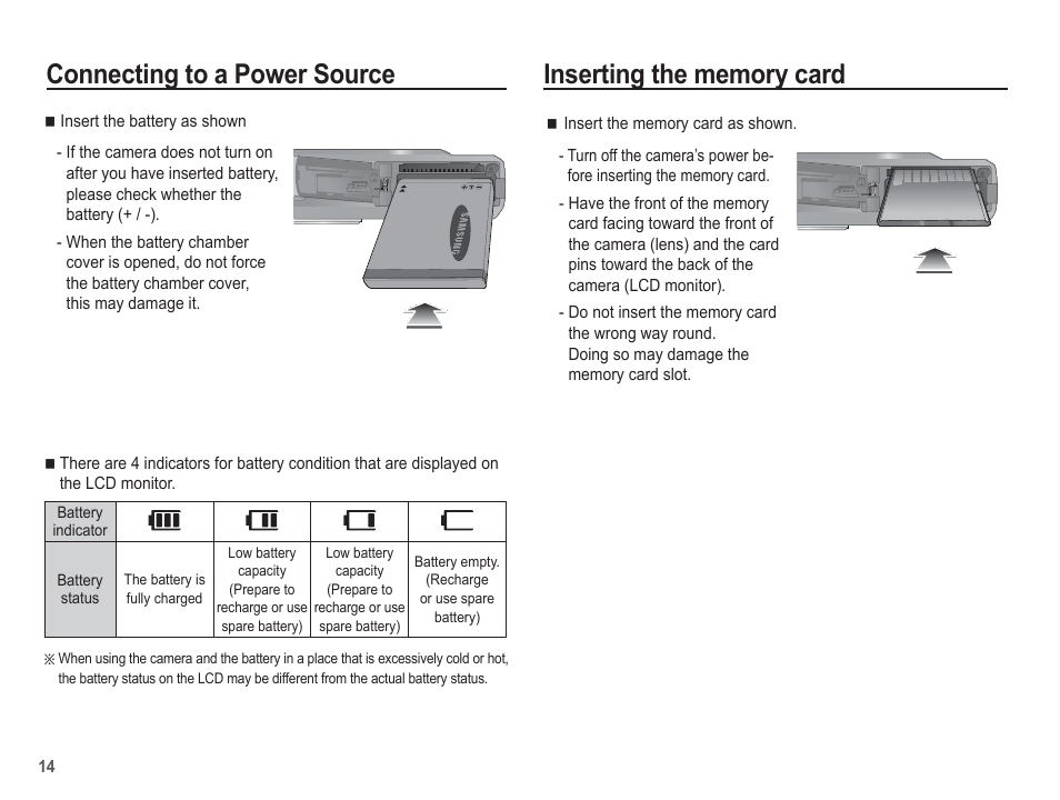 Connecting to a power source | Samsung EC-SL105ZBDBUS User Manual | Page 15 / 98