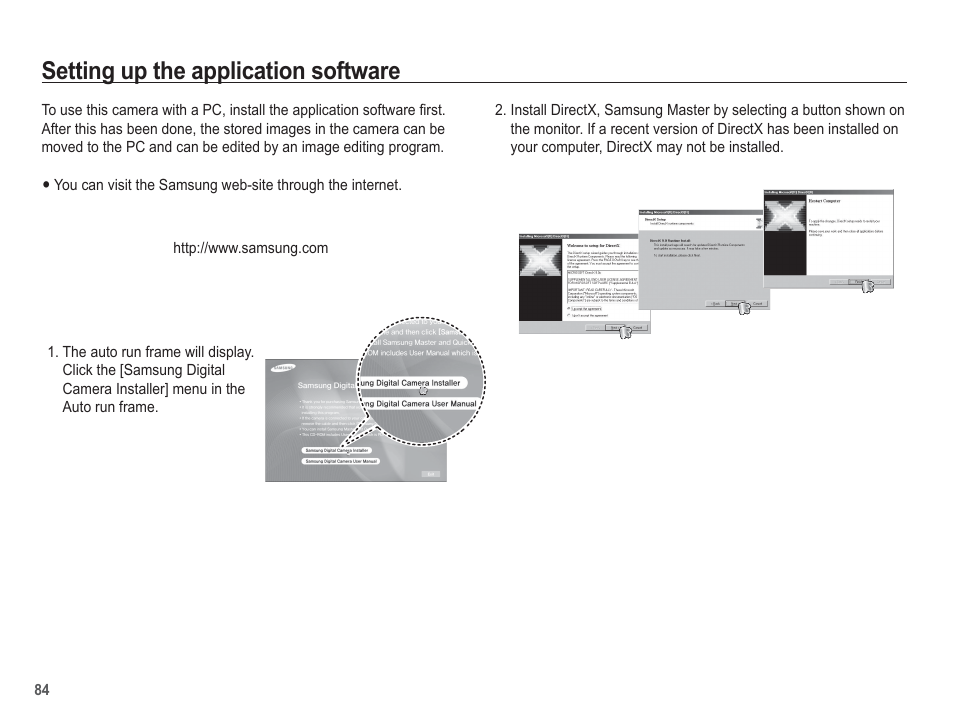 Setting up the application software | Samsung EC-SL105ZBDBUS User Manual | Page 85 / 98