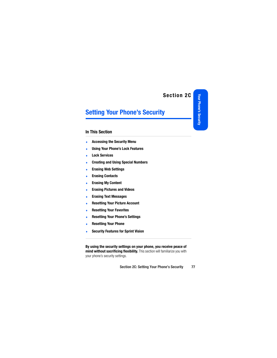 Setting your phone’s security, 2c. setting your phone’s security | Samsung SPH-M520ZSAQST User Manual | Page 103 / 287