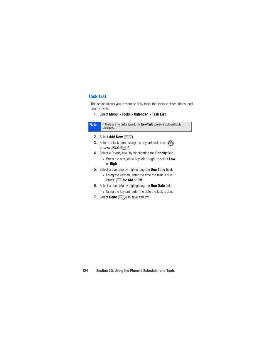 Task list | Samsung SPH-M520ZSAQST User Manual | Page 150 / 287