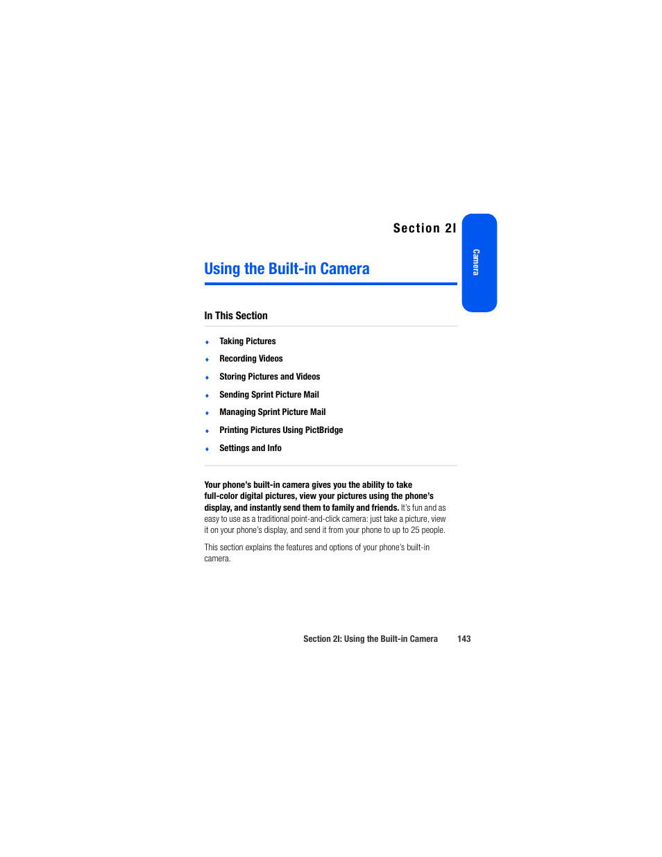 Using the built-in camera | Samsung SPH-M520ZSAQST User Manual | Page 169 / 287