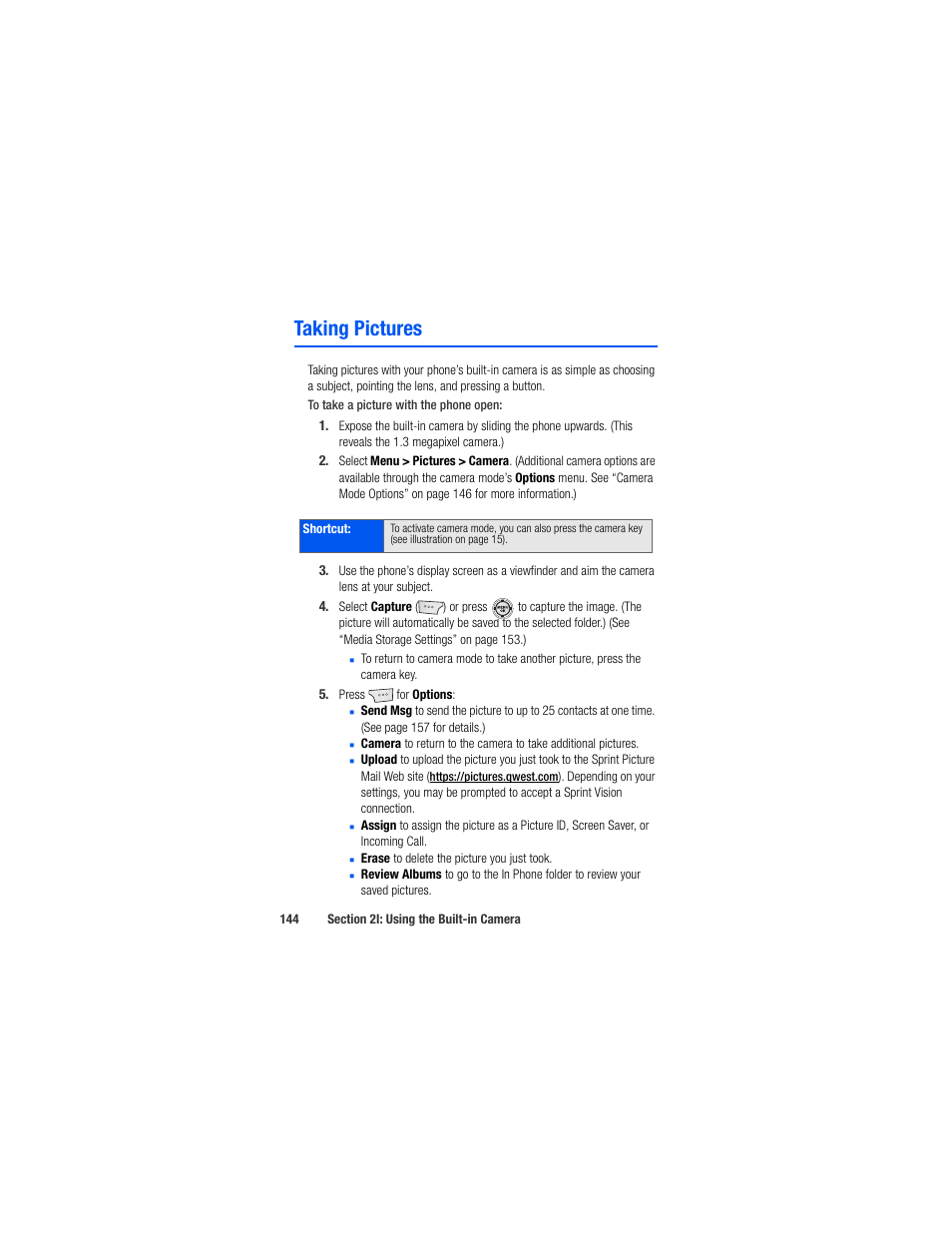 Taking pictures | Samsung SPH-M520ZSAQST User Manual | Page 170 / 287
