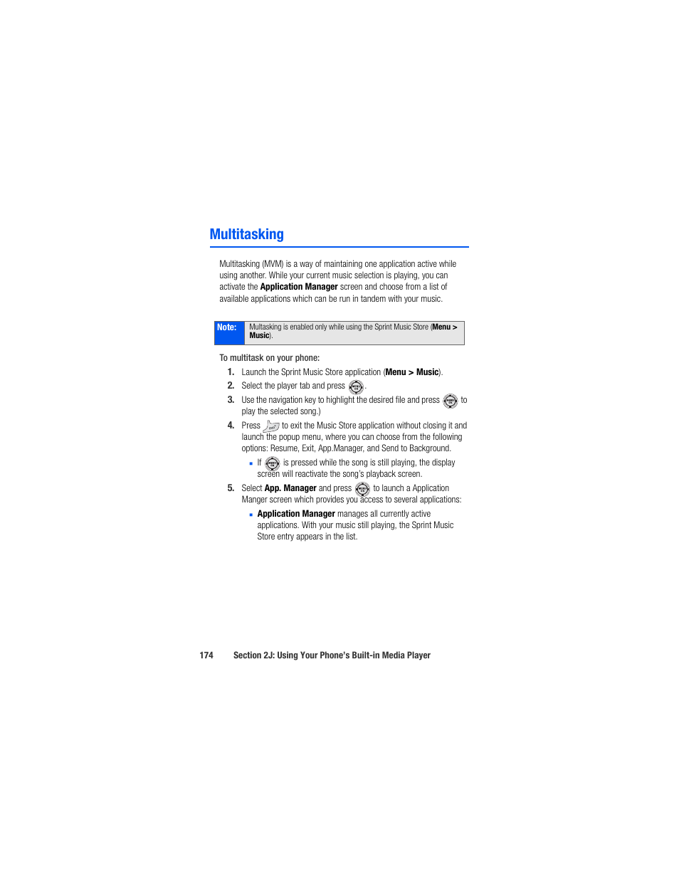 Multitasking | Samsung SPH-M520ZSAQST User Manual | Page 200 / 287