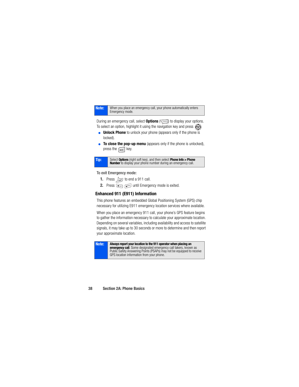 Enhanced 911 (e911) information | Samsung SPH-M520ZSAQST User Manual | Page 64 / 287