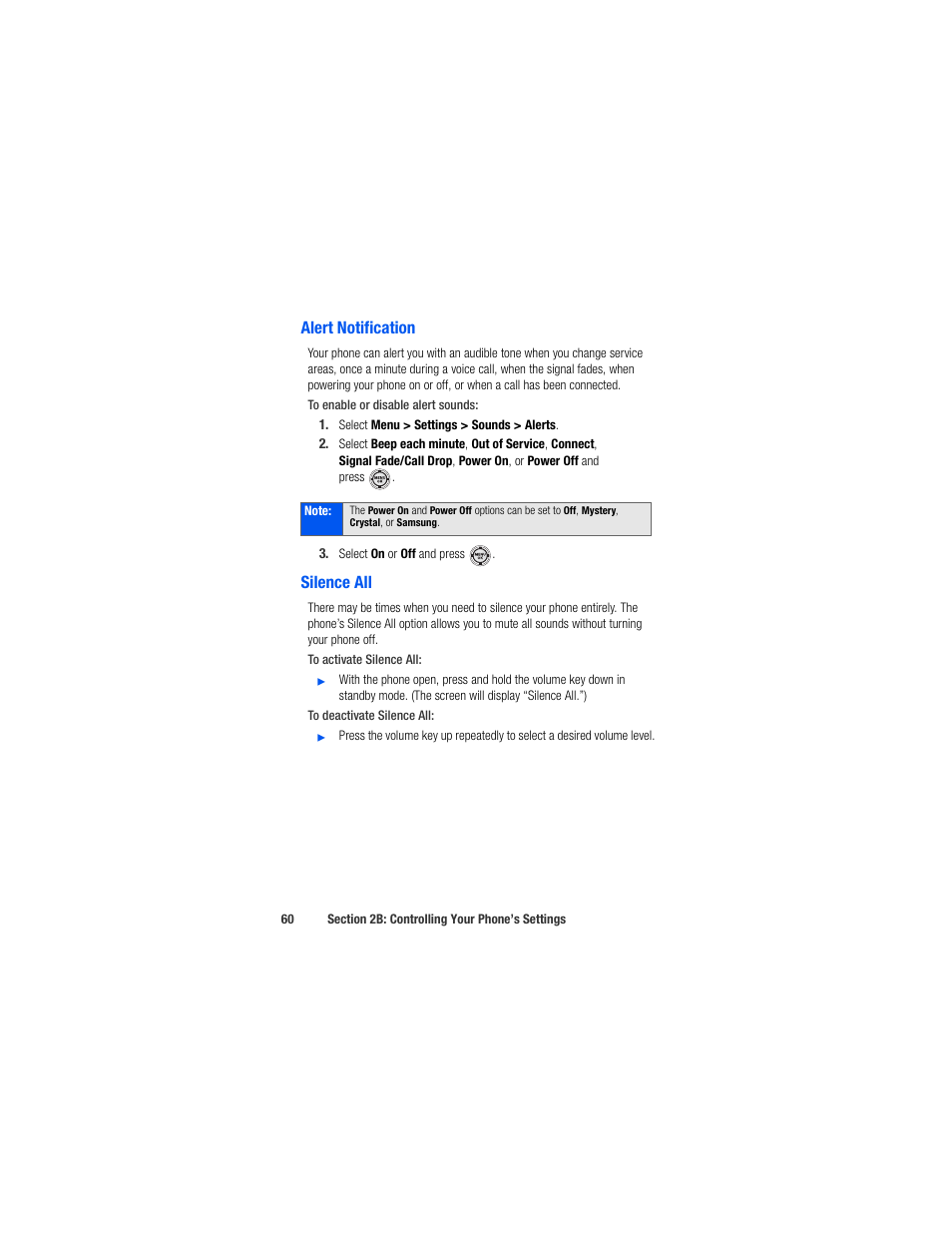 Alert notification, Silence all | Samsung SPH-M520ZSAQST User Manual | Page 86 / 287