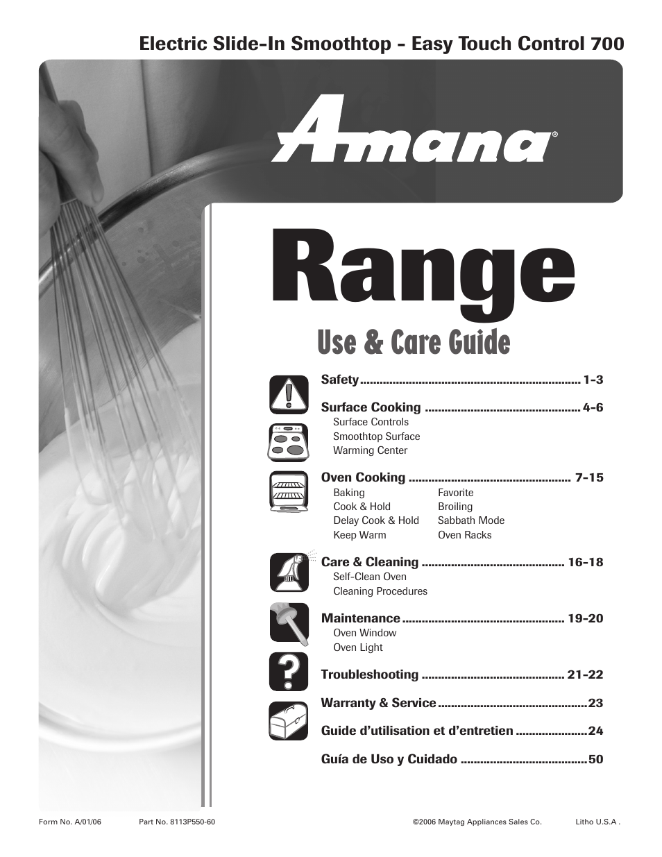 Amana 8113P550-60 User Manual | 76 pages