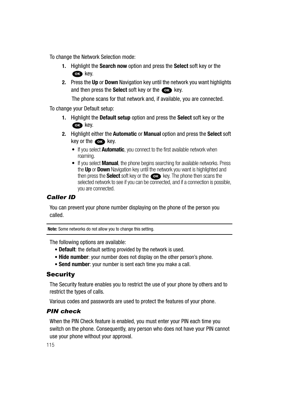 Security, Further details, see "pin check | Samsung SGH-T729ZKATMB User Manual | Page 118 / 163