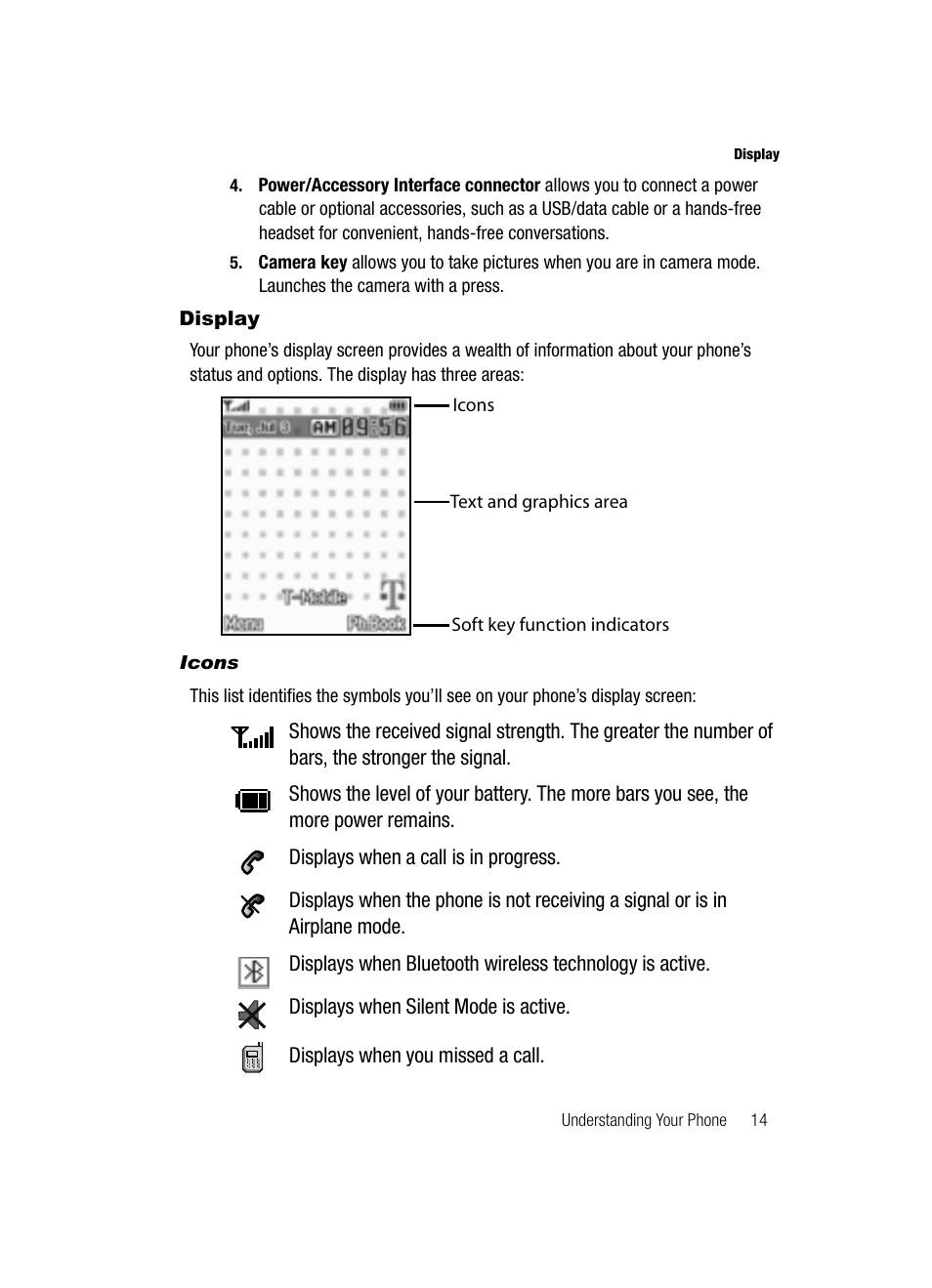 Display | Samsung SGH-T729ZKATMB User Manual | Page 17 / 163