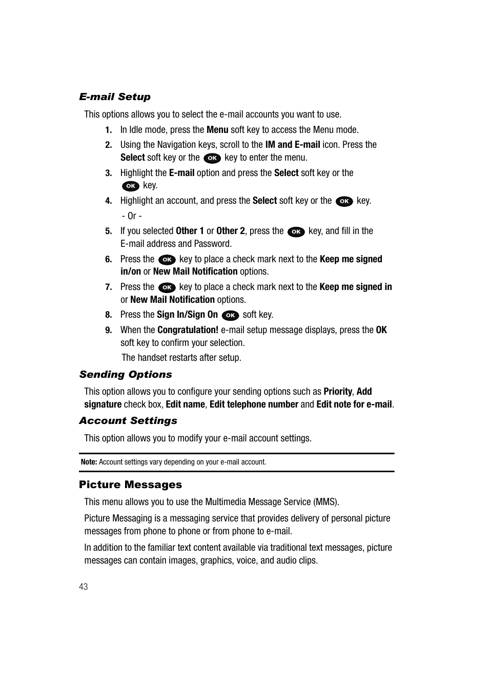 Picture messages | Samsung SGH-T729ZKATMB User Manual | Page 46 / 163