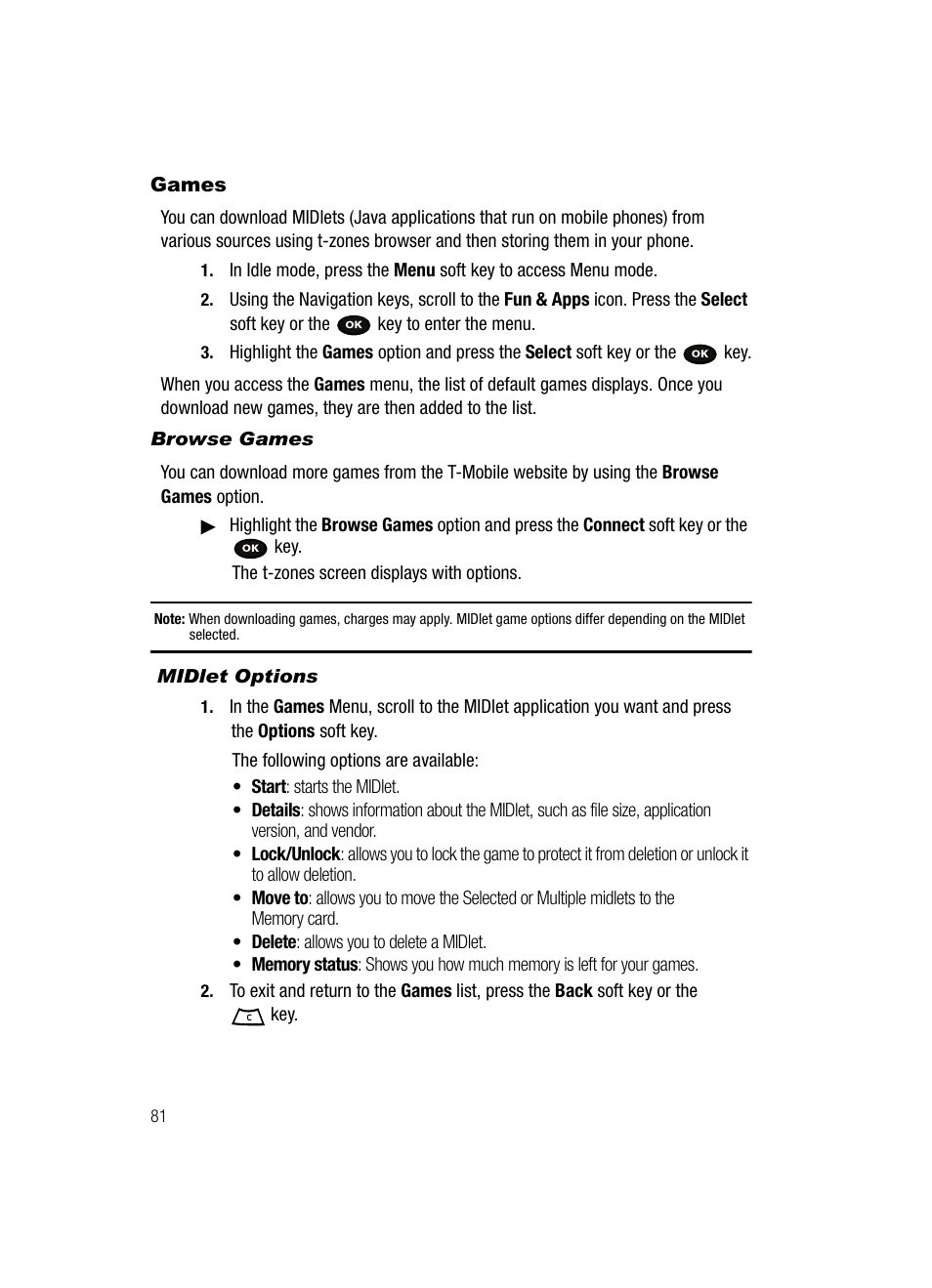 Games | Samsung SGH-T729ZKATMB User Manual | Page 84 / 163