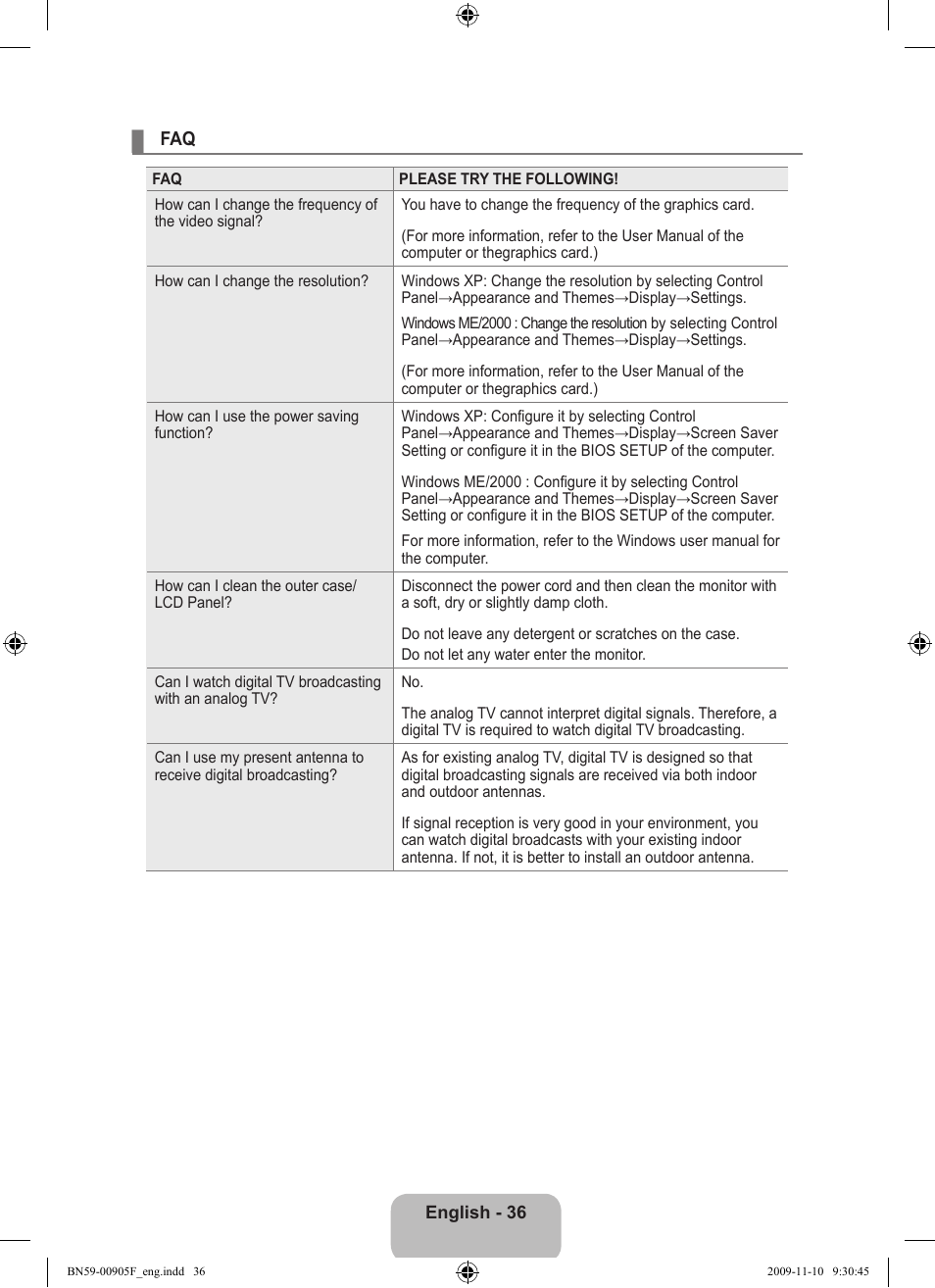 Samsung LS19CFNKFYB-ZA User Manual | Page 38 / 43