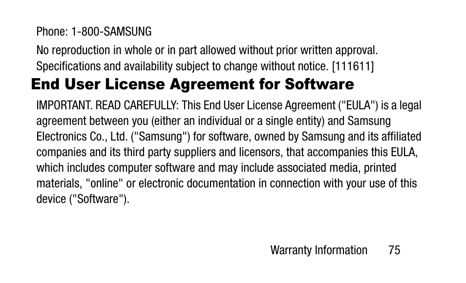 End user license agreement for software | Samsung SM-T700NZWAXAR User Manual | Page 85 / 107