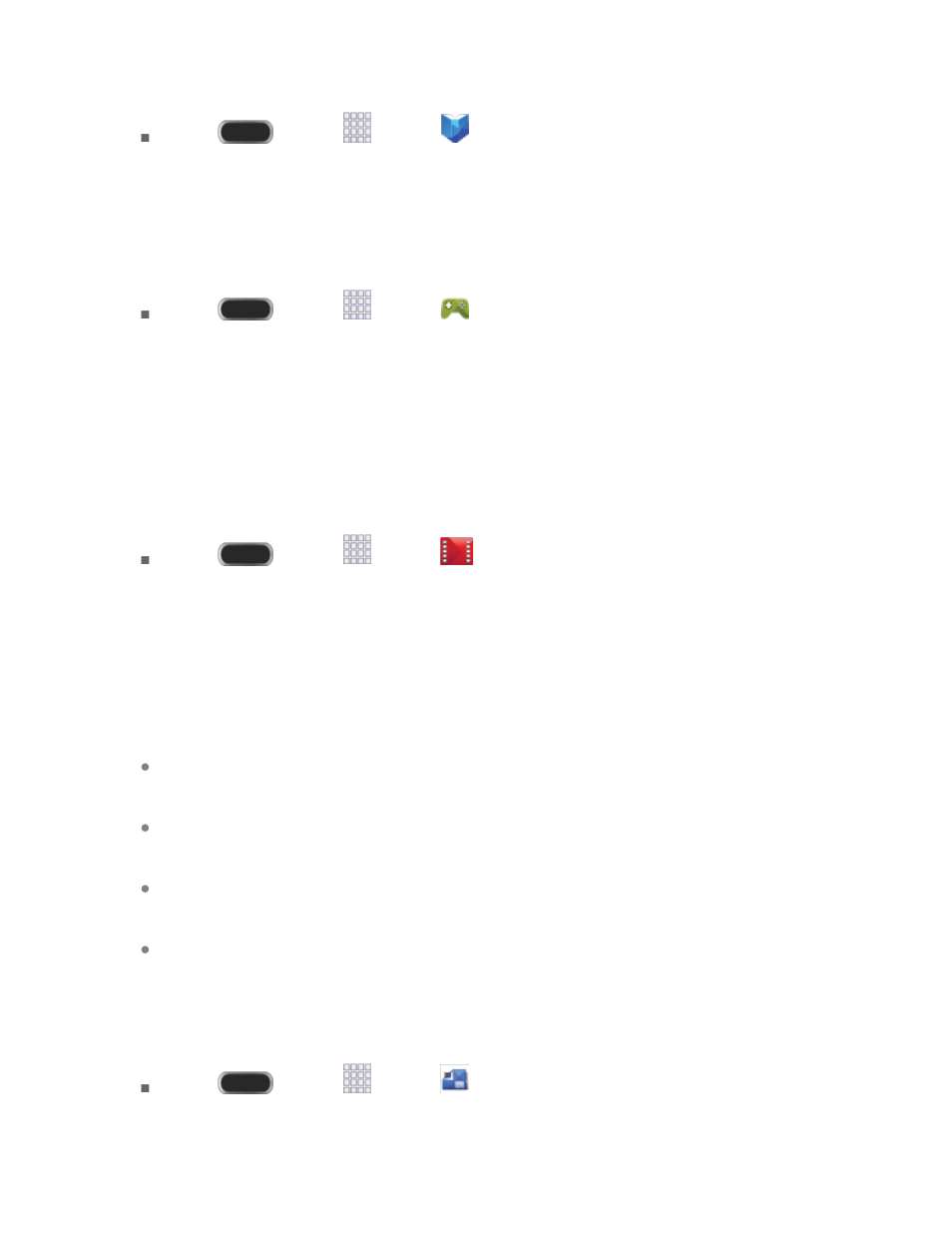 Google play games, Google play movies & tv, Google play newsstand | Samsung SPH-L900TSASPR User Manual | Page 84 / 185