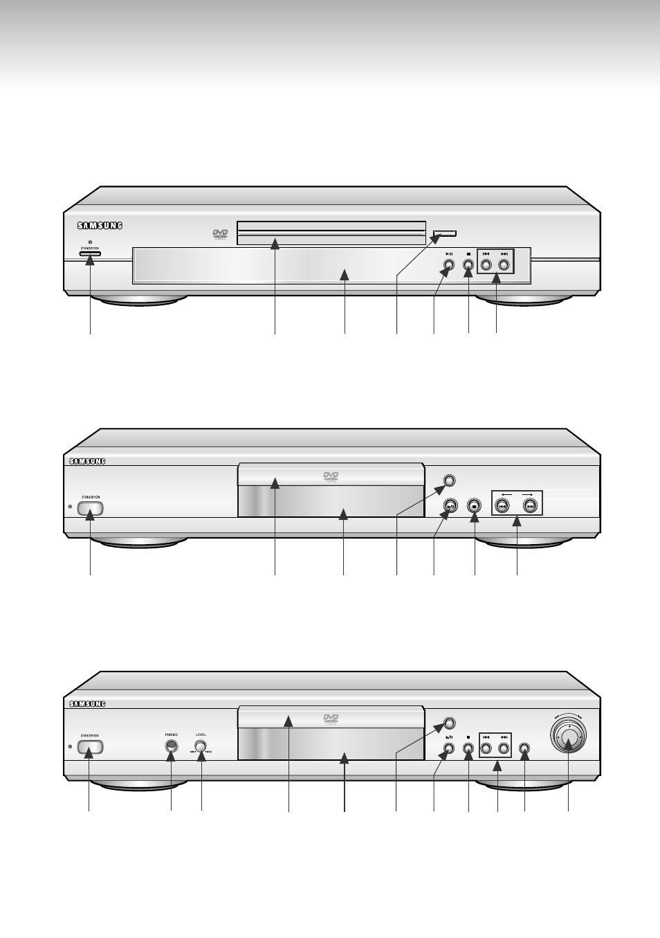Description-front panel | Samsung DVD-S321-XAA User Manual | Page 10 / 50