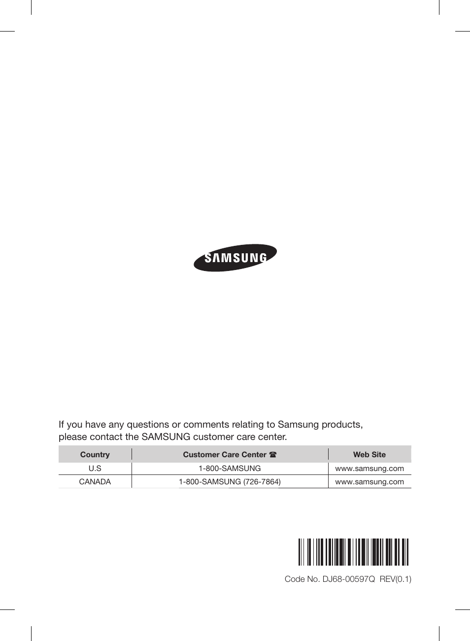 Samsung VCC88B0H1K-XAA User Manual | Page 48 / 48